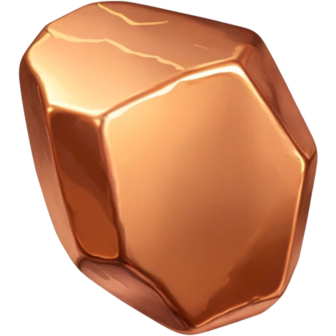 shiny copper metal nugget emoji