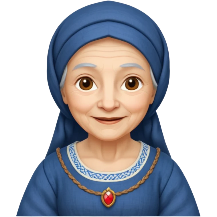 The kind and amiable grandmother in medieval fairy tales emoji