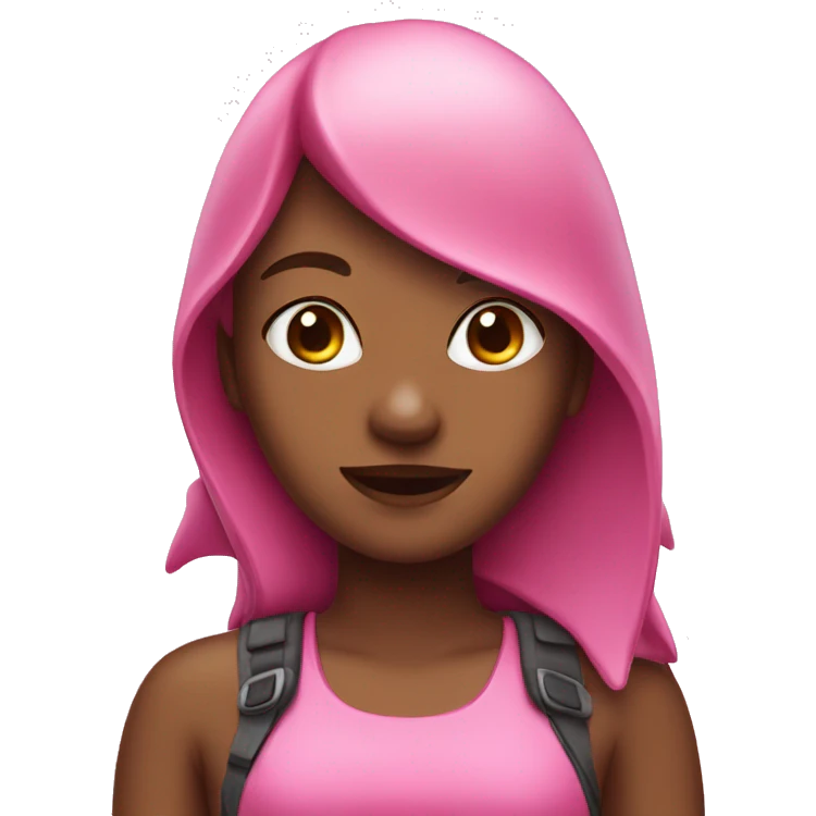 Pink shark girl emoji