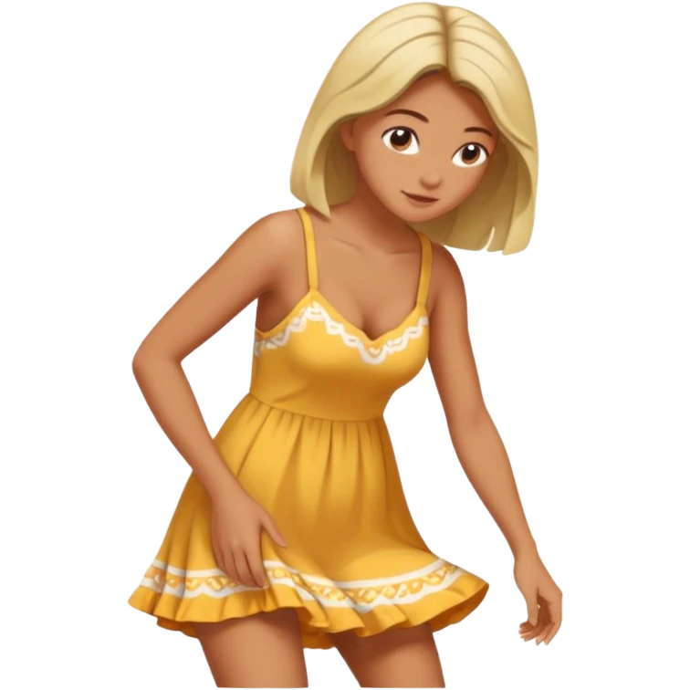 Woman bending over showing butthole emoji