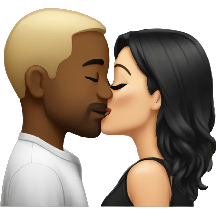 kylie and travis kissing emoji
