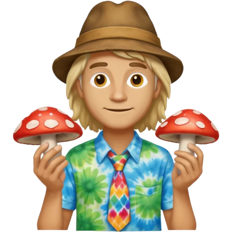 Hippie with shrooms emoji