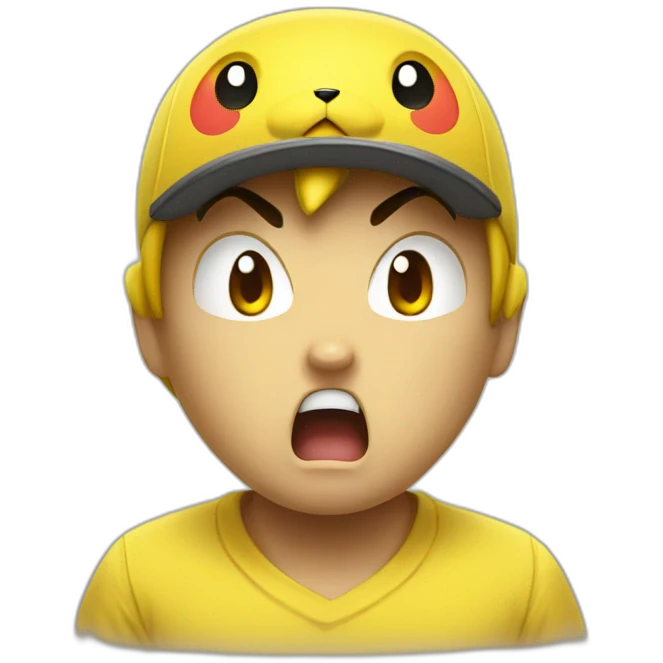 Pikachu angry emoji