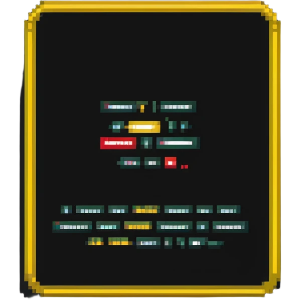 pixel art of a news website with a warning sign representing fake news emoji