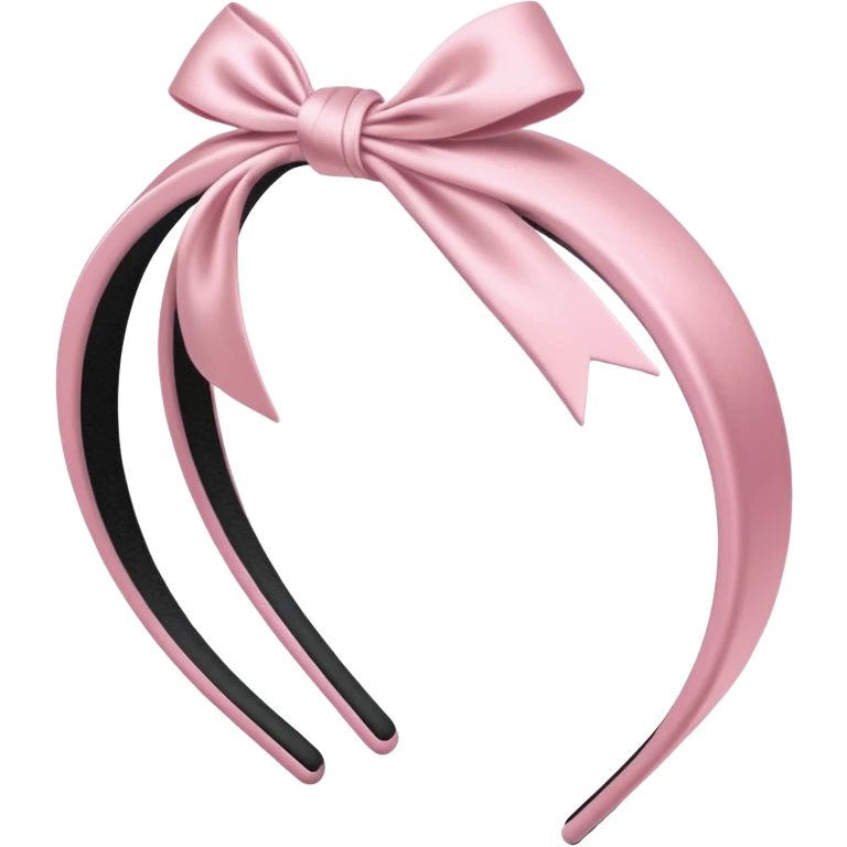 pastel pink satin headband emoji