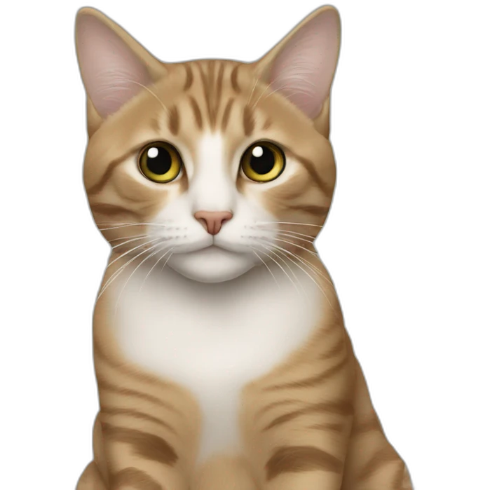 Kat als aardbei emoji