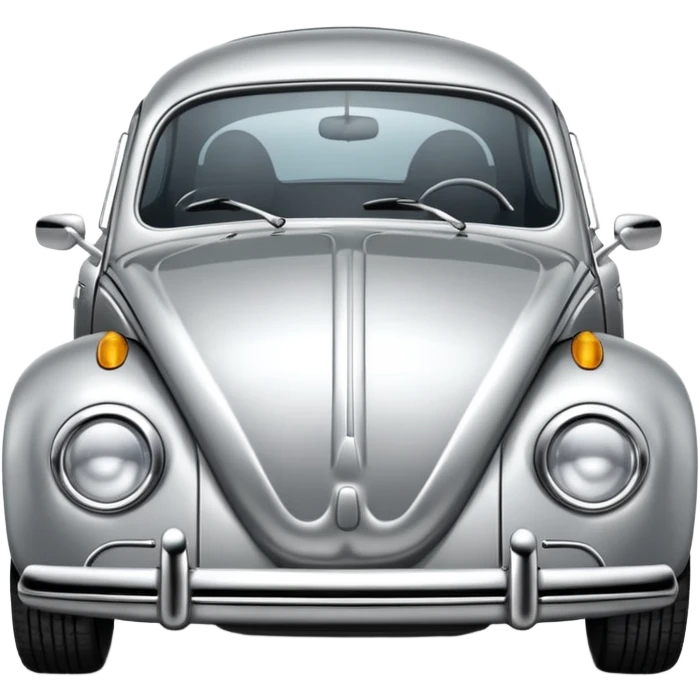 silver vw bug car emoji