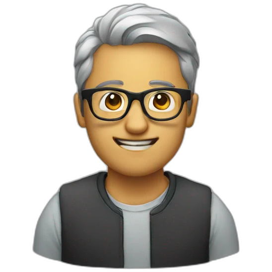 a farter with glasses emoji