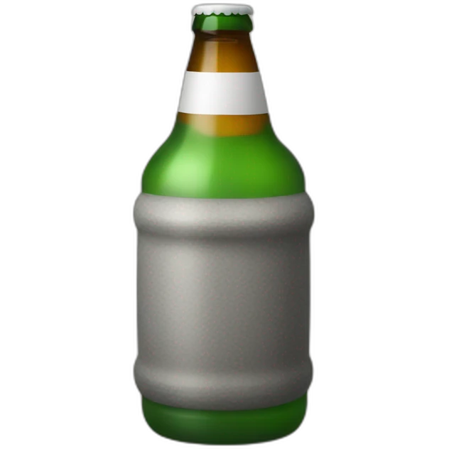 Beerbottle holding curlingstone emoji