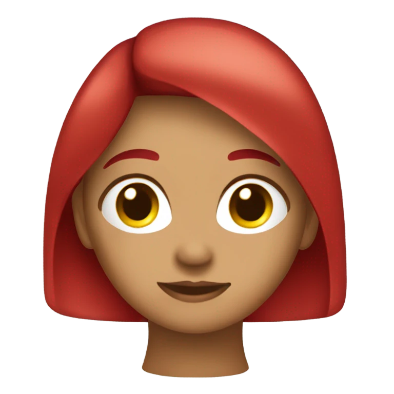 Cabello rojo emoji