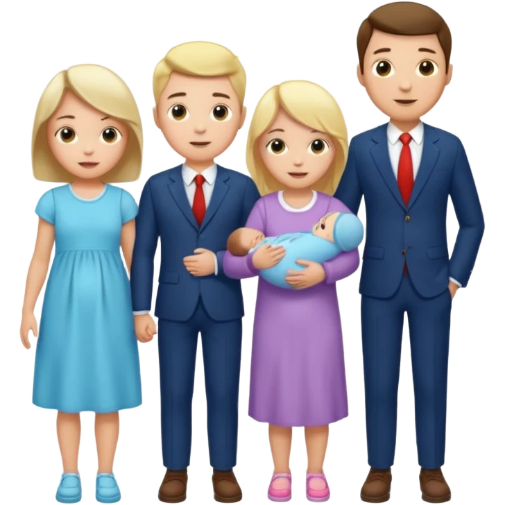 Family Woman Man boy Girl Baby emoji