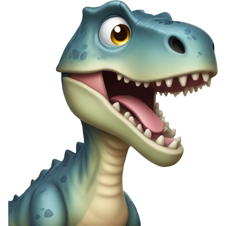 Dinosaurio siendo absorbido por un ovni emoji