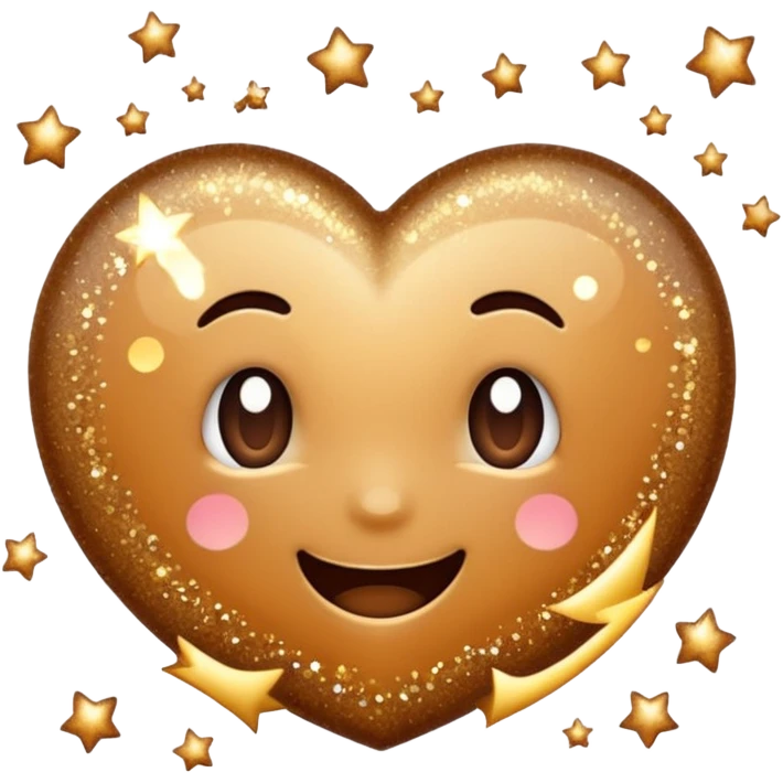 glitter cheap brown emoji