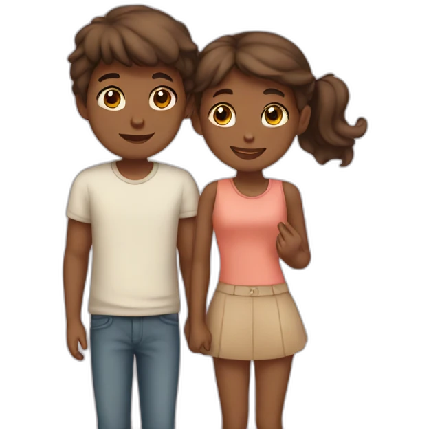 Boy and girl love  emoji