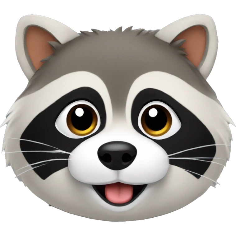 Raccoon spitz emoji