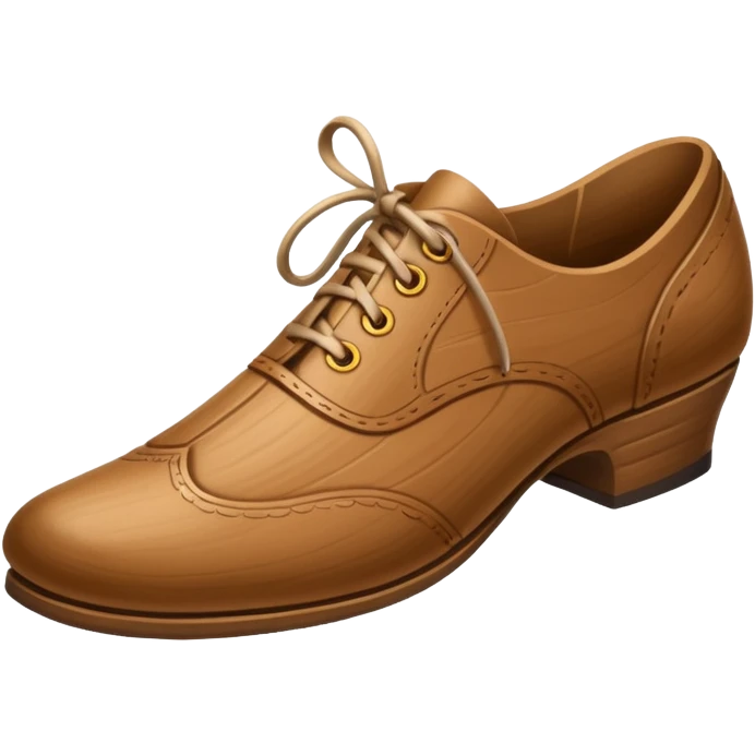 Un zapato de madera estilo Polonia . El zapato está tallado a mano. emoji
