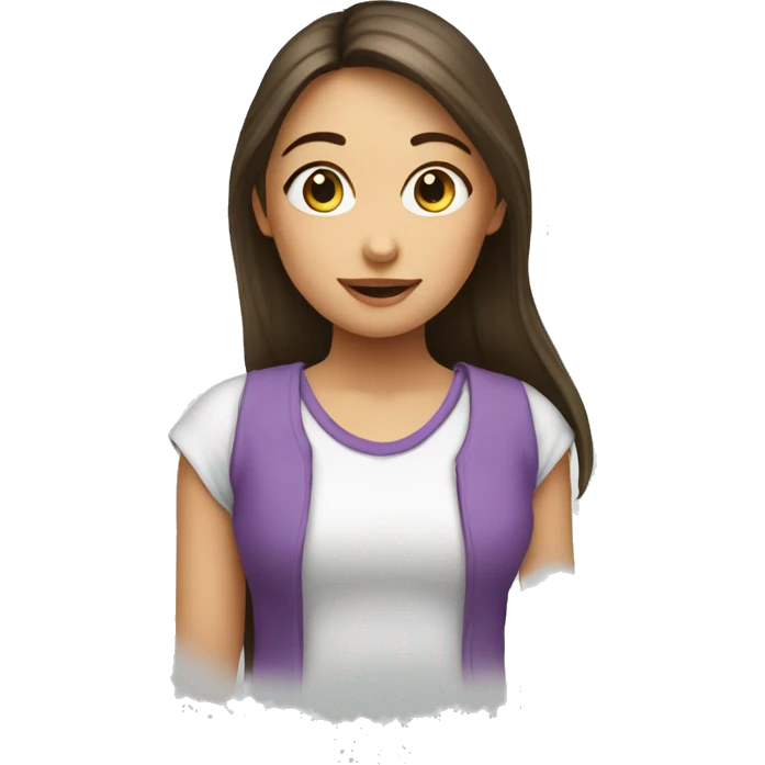 Niña usando un implante coclear  emoji