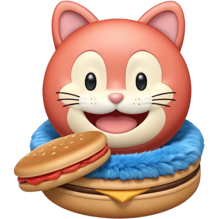 Doraemon Eating Dorayaki  emoji