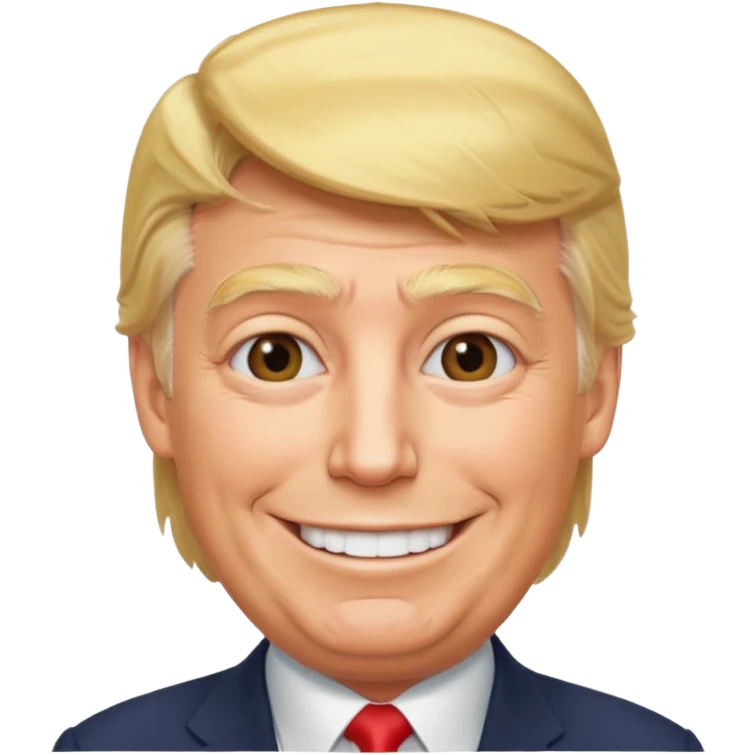 donald trump blonde smiling emoji