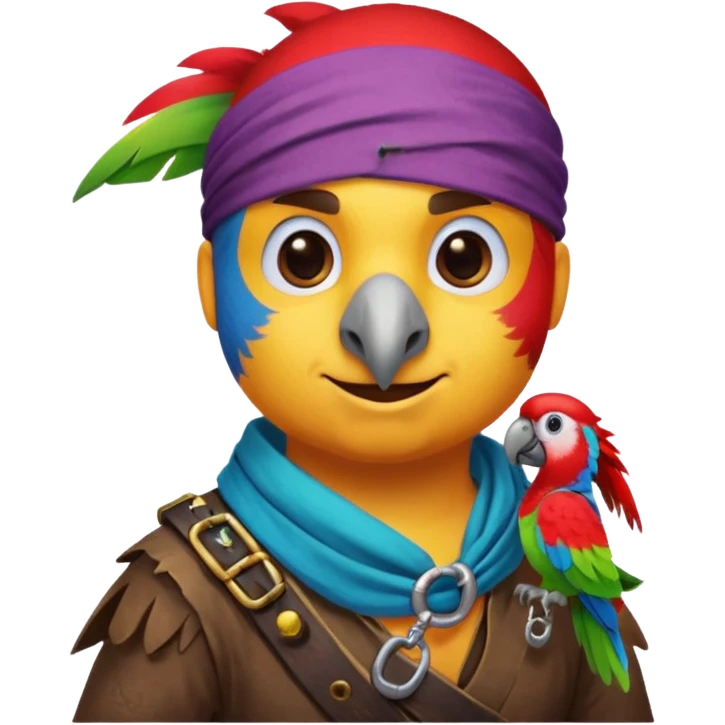 pirate and parrot emoji
