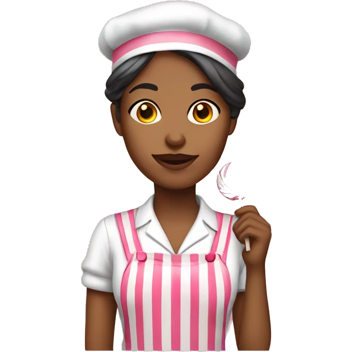 Female candy striper holding lollipop  emoji