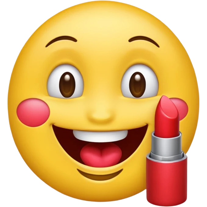 yellow emoji with lipstick emoji