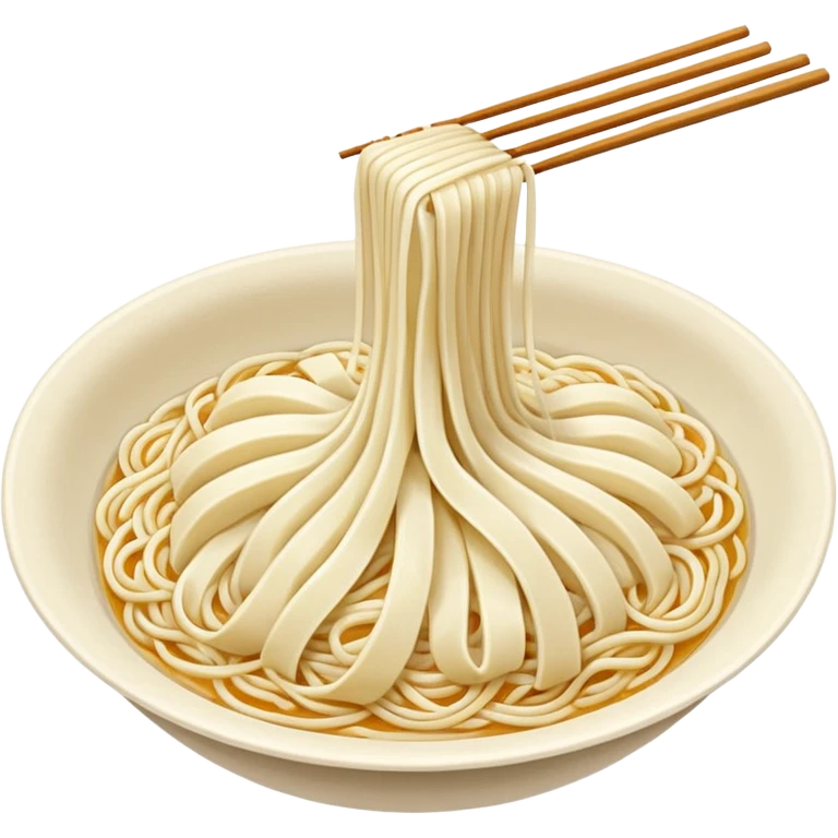 a bundle of white noodles emoji