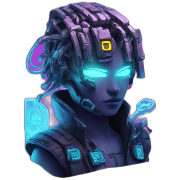 Key in a cyberpunk environment with neon lighting. emoji