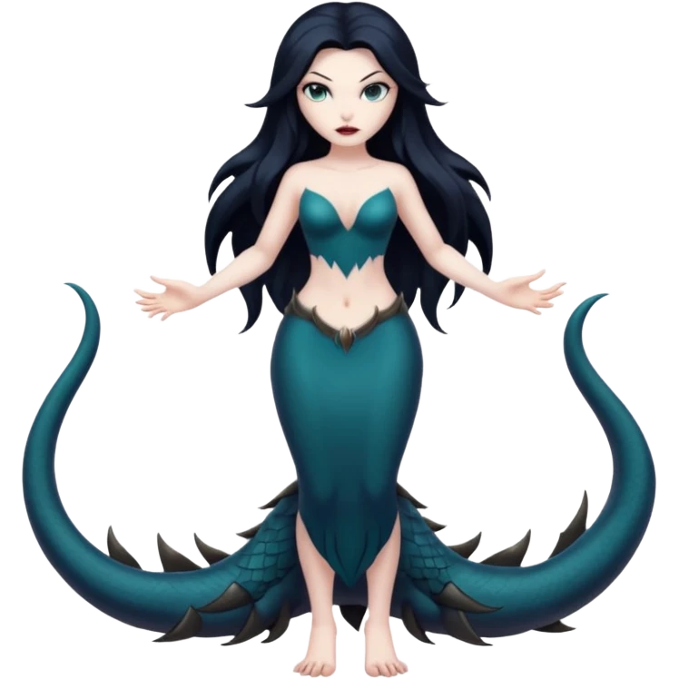 dark siren monster, full body emoji