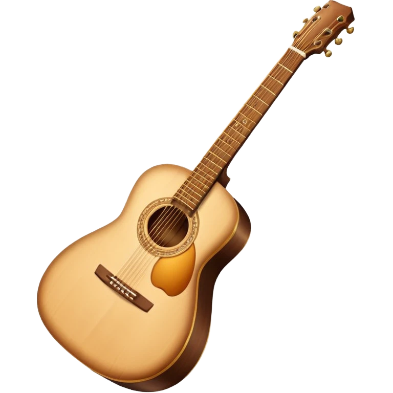 acoustic guitar with a bright string emoji