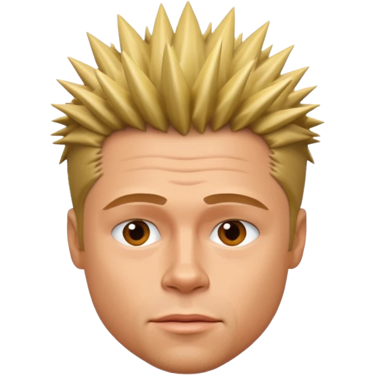 Bradd Pitt, spiky hair emoji