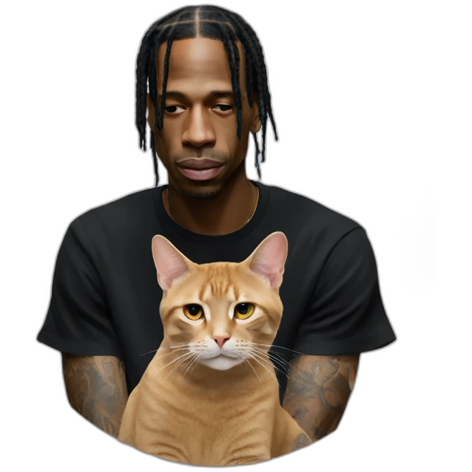 travis scott with cat emoji