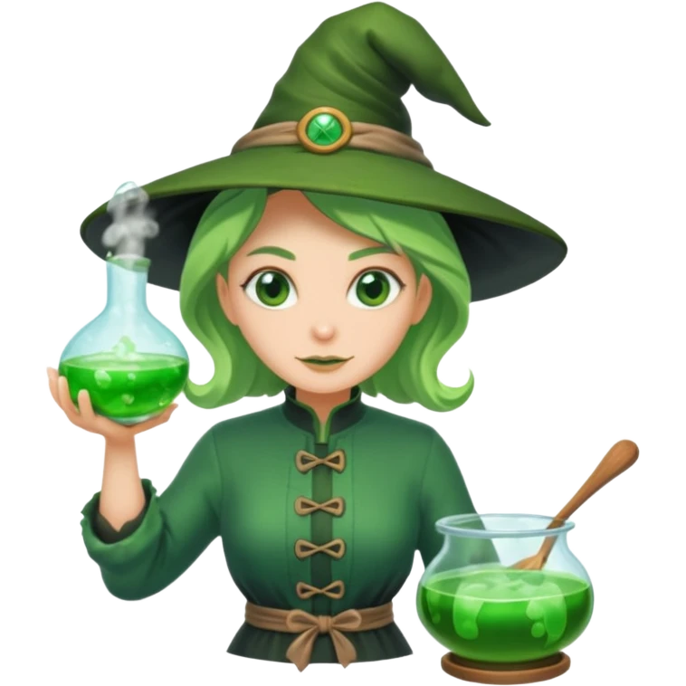 green witch cooking potion emoji