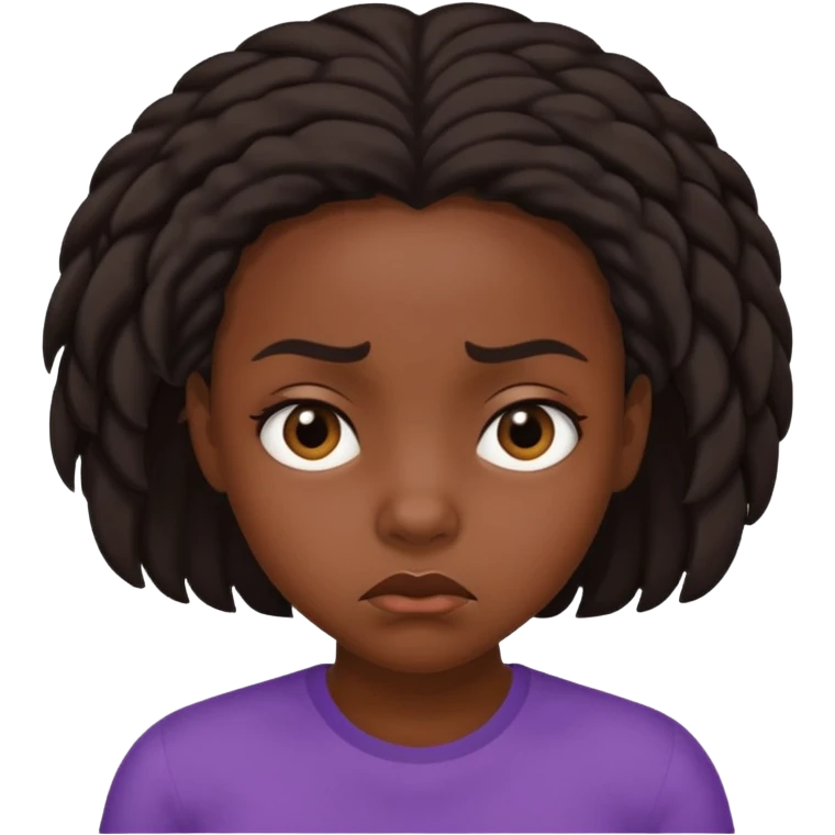 confused girl black girl emoji