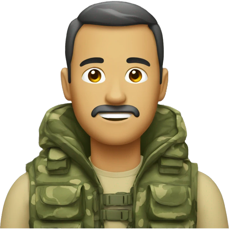 Chaleco camuflajeado emoji