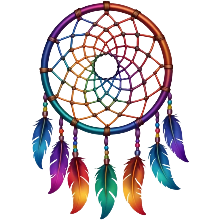  Dark rainbow gradient dreamcatcher emoji