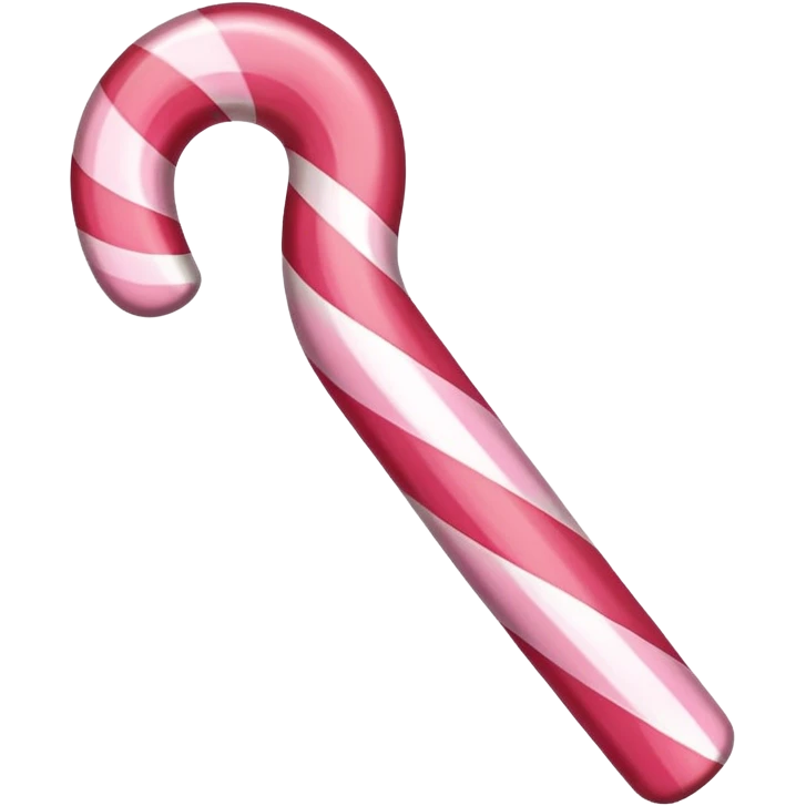 Red and pink swirled candy cane emoji