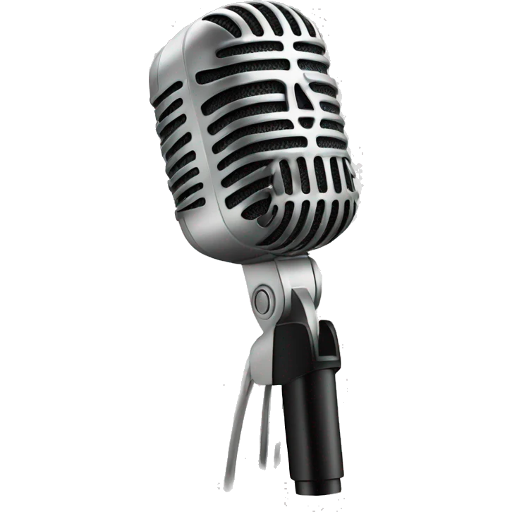 bruning microphone emoji