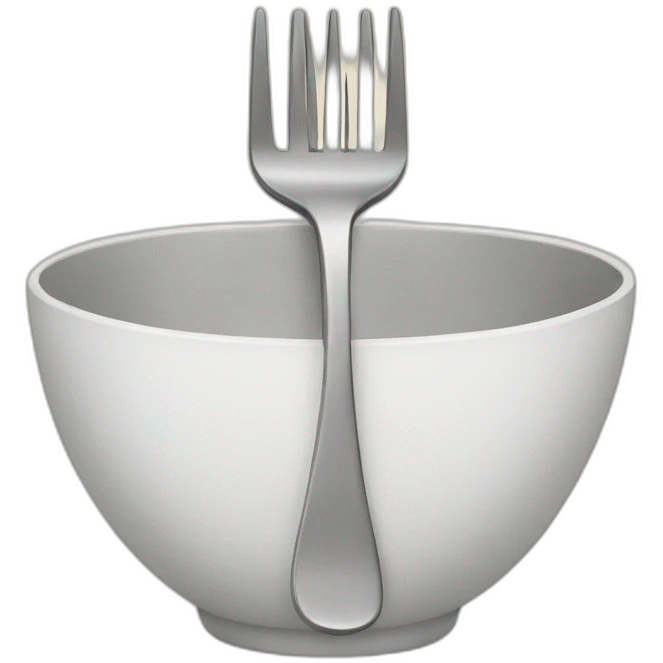 Fork in a bowl emoji
