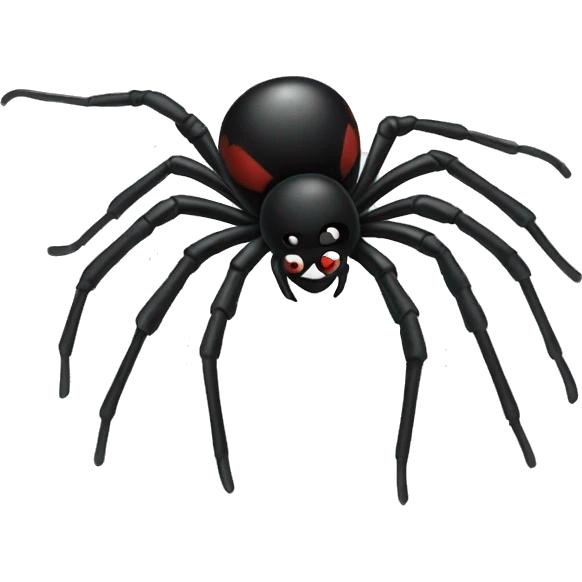 Black widow spider on Webbed background  emoji