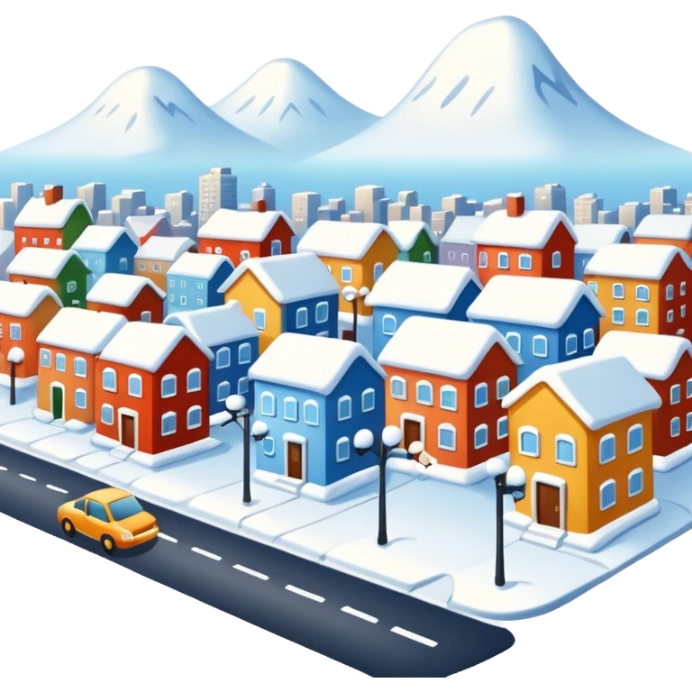 ciudad con nieve  emoji