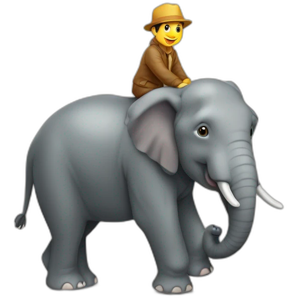 Éléphant sur hippopotame emoji
