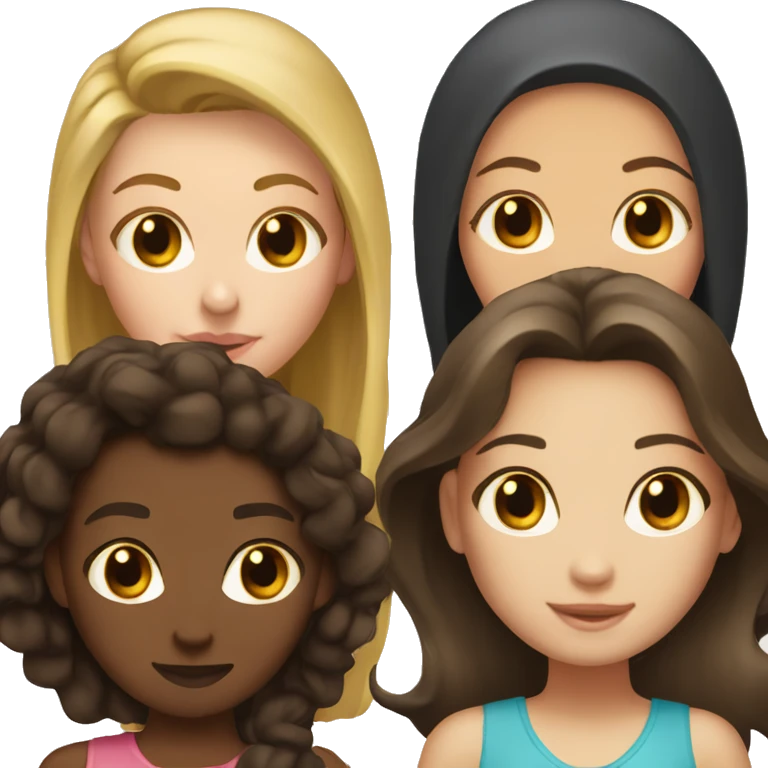 the girl on the left is brunette emoji