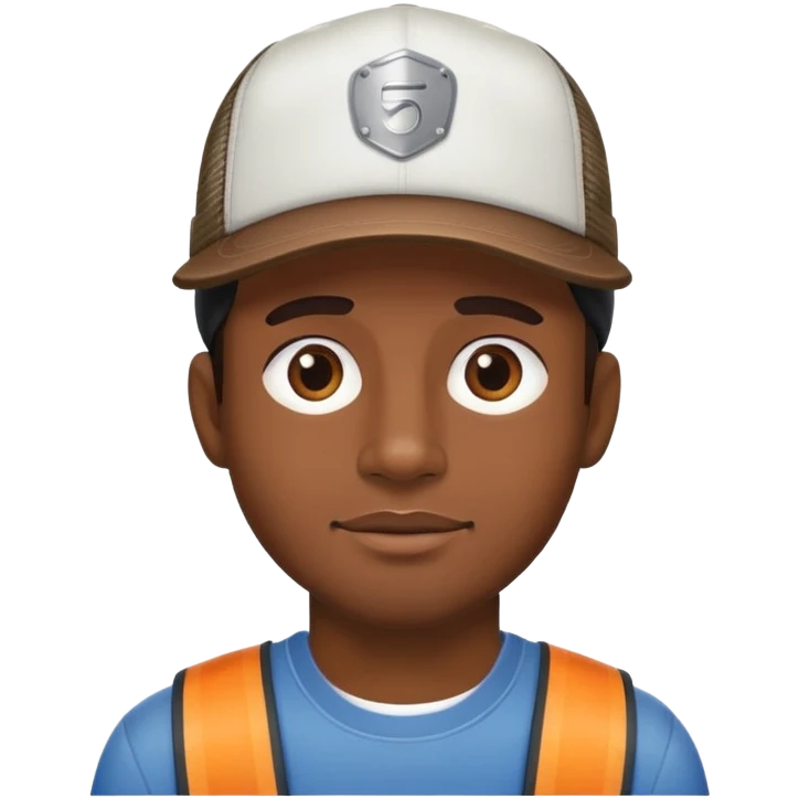 Black guy with a trucker hat emoji