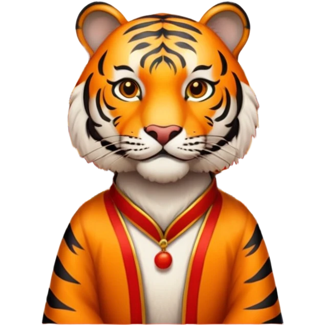 Chinese new year 老虎，我要有新年气氛的… 背景可以加屋子等吗 emoji