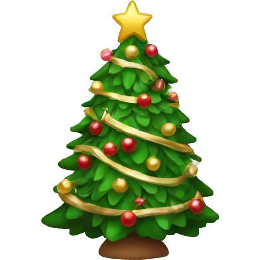 Beautiful Christmas tree emoji