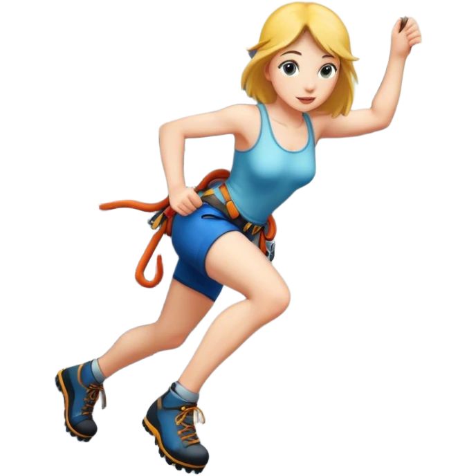 beautiful young woman climbing emoji
