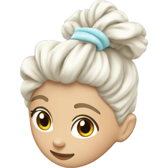 white scrunchie emoji