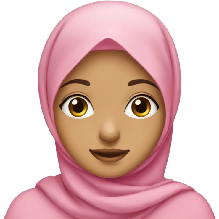 Cute Hijabi girl with pink hijab emoji