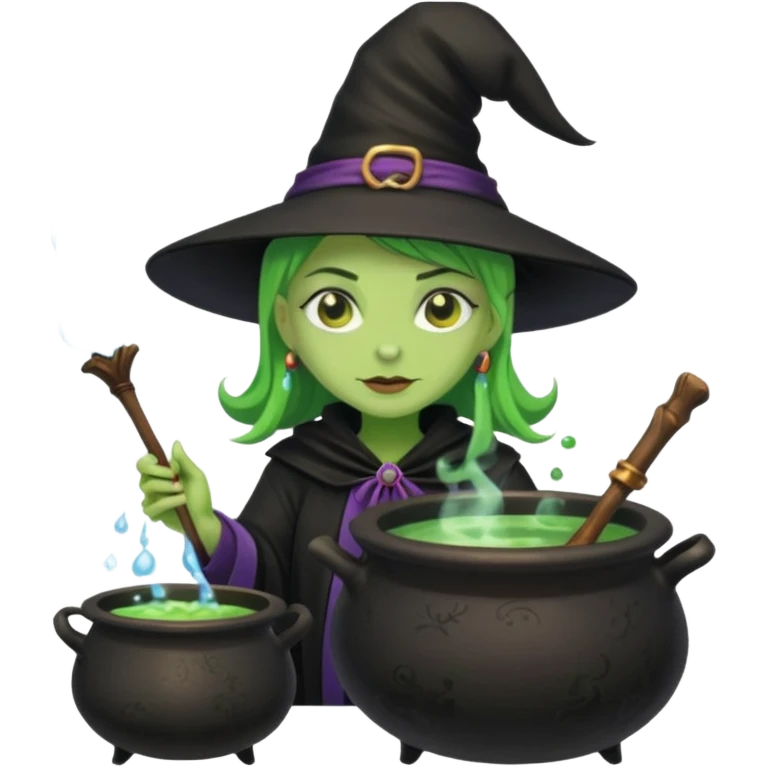 green witch cooking potion emoji